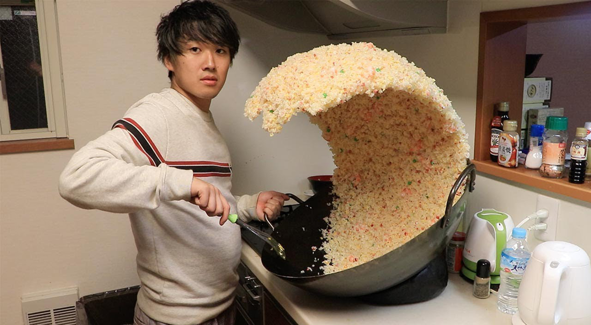 Honki de chahan tukuru dokkiri wwwwww (Prank cooking fried rice lololol)|Mizutamari Bond